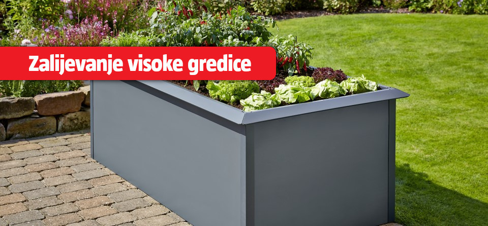 Zalijevanje visoke gredice