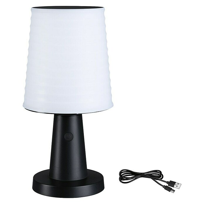 Paulmann Lámpara de sobremesa solar Ilanga (Potencia máx. del sistema: 32 W, Gris/ Blanco) | BAUHAUS