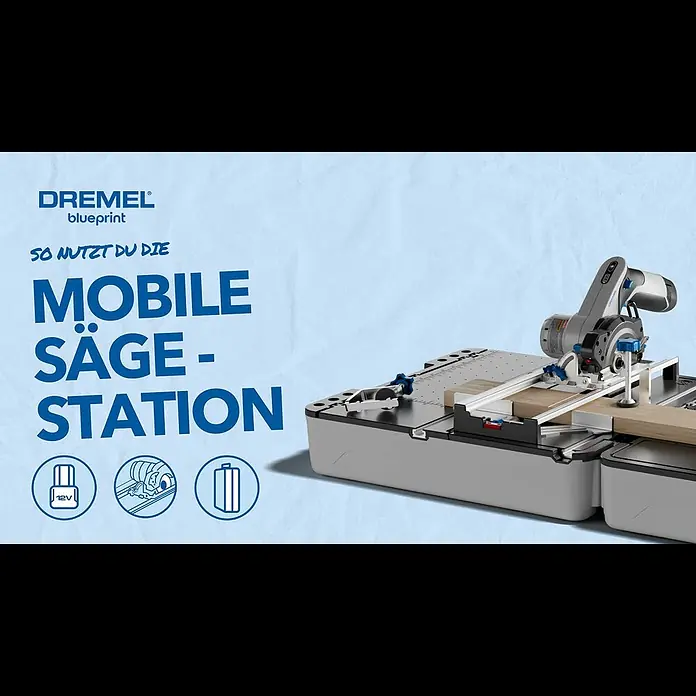 Dremel Mobile Sägestation Blueprint CS12V-S1C - 12 V, 1 Akku, 2 Ah, Leerlaufdrehzahl: 5.000 U/min - Dremel - So nutzt du die Mobile Sgestation von Dremel Blueprint (CS12V-S1C)
