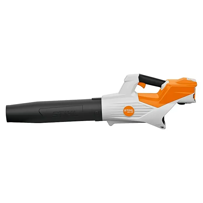 Stihl AK Akku-Laubbläser BGA 50 - 36 V, Ohne Akku, Blasgeschwindigkeit: 55 m/s, Blasleistung: 770 m³/h - STIHL BGA 50 Akku-Laubbläser in Weiß, Orange und Schwarz.