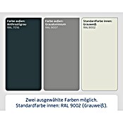 EcoStar Gerätehaus Euroline Trend EFD6 (Außenbreite inkl. Dachüberstand: 237 cm, Außentiefe inkl. Dachüberstand: 278 cm, Stahl, Anthrazitgrau, Doppeltür) | BAUHAUS