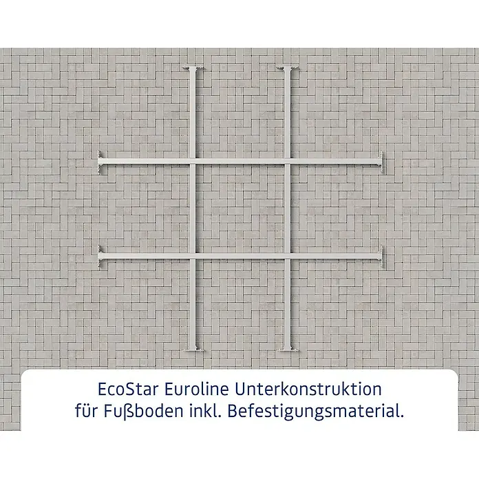 EcoStar Unterkonstruktion - B x L: 201 x 4 cm, Passend für: EcoStar Gerätehaus Euroline Trend ESD5, EFD5 & PD5 - EcoStar Euroline Unterkonstruktion für Fußböden. Inklusive Befestigungsmaterial für einfache Installation und stabilen Halt.