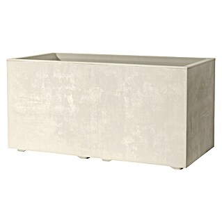Deroma Millennium Macetero para plantas (L x An x Al: 79 x 39 x 39 cm, Plástico, Perla)