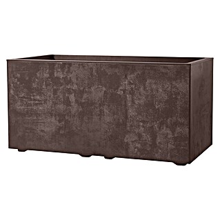 Deroma Millennium Macetero para plantas (L x An x Al: 79 x 39 x 39 cm, Plástico, Brownstone)