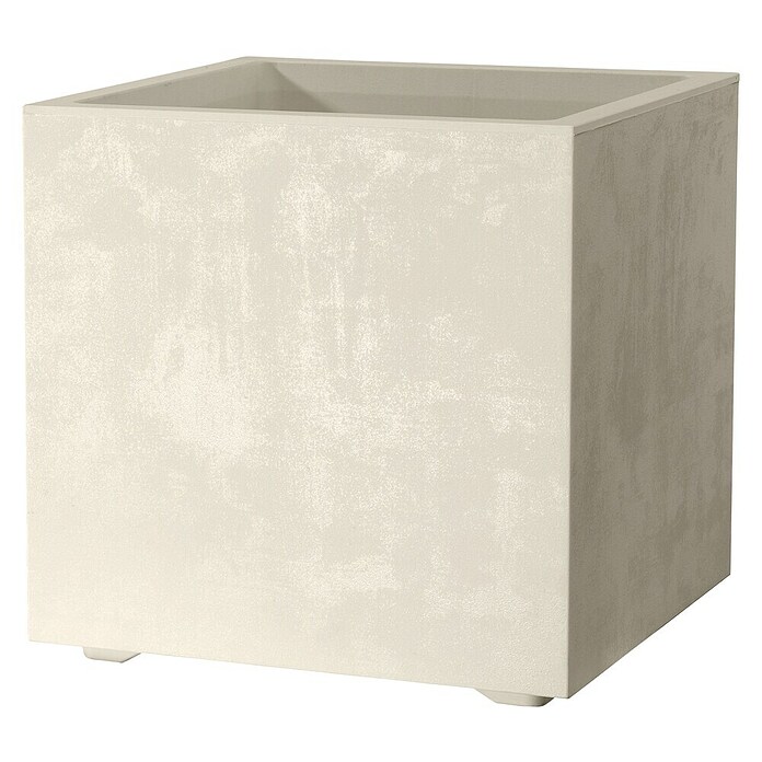 Deroma Millennium Maceta para planta (L x An x Al: 39 x 39 x 39 cm, Plástico, Perla) | BAUHAUS