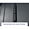 EcoStar Gerätehaus Euroline Trend ESD5 (Außenbreite inkl. Dachüberstand: 237 cm, Außentiefe inkl. Dachüberstand: 229 cm, Stahl, Anthrazitgrau, Einzeltür) | BAUHAUS