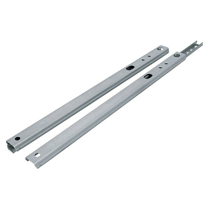 Stabilit Schubladenführung (Länge Schubkasten: 250 - 390 mm, Traglast: 10 kg, Teilauszug, Nutmontage am Schubkasten, Verzinkt)