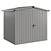 EcoStar Gerätehaus Euroline Trend ESD4 (Außenbreite inkl. Dachüberstand: 237 cm, Außentiefe inkl. Dachüberstand: 181 cm, Stahl, Graualuminium, Doppeltür) | BAUHAUS
