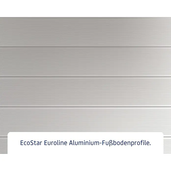 EcoStar Gerätehaus-Fußboden - Passend für: EcoStar Gerätehaus Euroline ESD5/ EFD5/ PD5 - EcoStar Euroline Aluminium-Fußbodenprofil: Elegantes und robustes Bodenprofil aus Aluminium, ideal für moderne Innenräume.