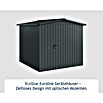 EcoStar Gerätehaus Euroline Trend ESD5 (Außenbreite inkl. Dachüberstand: 237 cm, Außentiefe inkl. Dachüberstand: 229 cm, Stahl, Anthrazitgrau, Einzeltür) | BAUHAUS