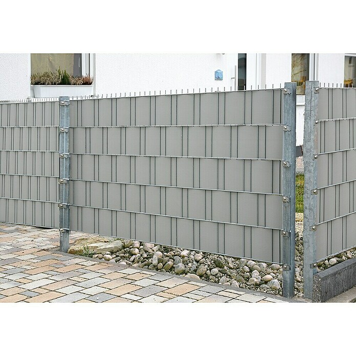 Floraworld Sichtschutzstreifen I (L x H: 205 x 19 cm, Silbergrau) | BAUHAUS