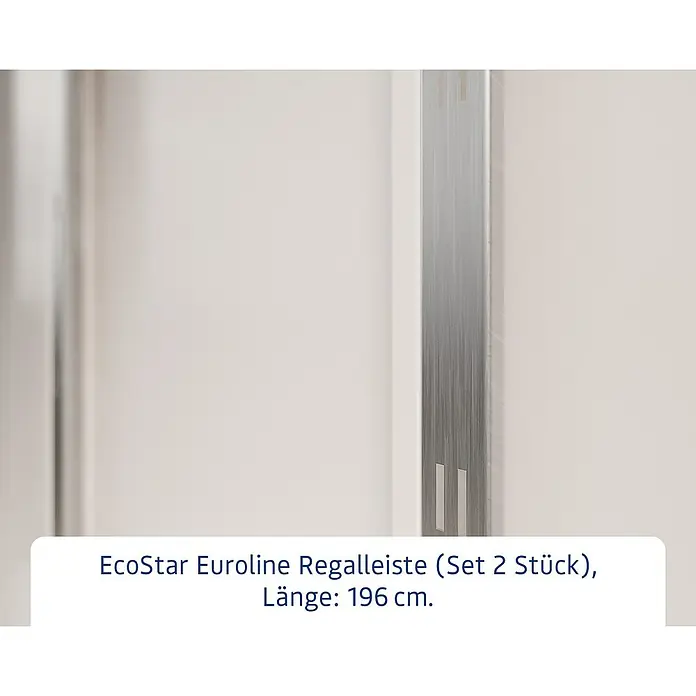 EcoStar Regalleiste - Passend für: EcoStar Gerätehaus Euroline Trend - EcoStar Euroliner Regalleiste (2er Set) mit 196 cm Länge, ideal für Regalsysteme und zur Wandmontage.
