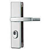 Abus Herraje de protección (Puerta de entrada del apartamento, Aluminio, Grosor de puerta: 37 - 47 mm, Botón exterior, manilla interior)