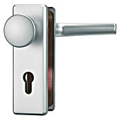 Abus Schutzbeschlag KKT512 (Wohnungsabschlusstür, Aluminium, Türstärke: 37 - 47 mm, Knopf außen, Drücker innen)