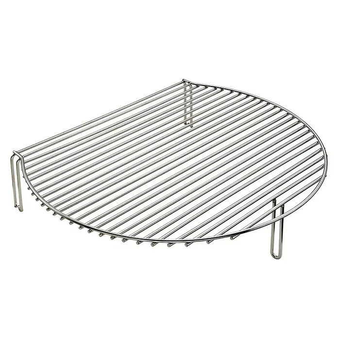Kingstone Grillrost Kamado - Passend für: Kingstone Holzkohlegrill Kamado - Grillrost in Halbkreisform aus Edelstahl. Ideal zum Grillen von Gemüse, Fleisch oder Fisch. Die Roste sind leicht zu reinigen.