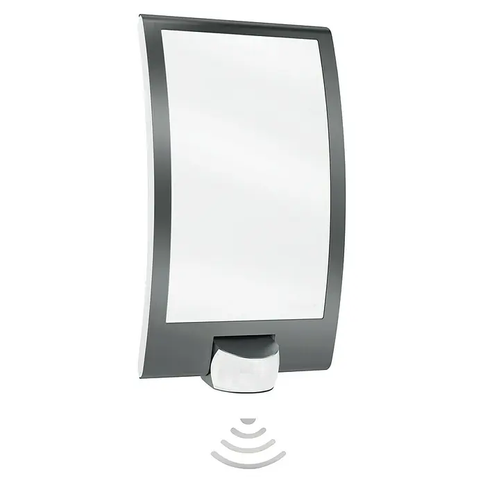Steinel Sensor-Außenleuchte L 22 S anthrazit - 60 W, 28,6 x 16,2 x 8,9 cm, Anthrazit, IP44 - Nahaufnahme einer automatischen Seifenspender, der ein schlankes, modernes Design mit einer berührungslosen Funktion für hygienische Händewaschlösungen bietet.