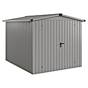 EcoStar Gerätehaus Euroline Trend ESD6 (Außenbreite inkl. Dachüberstand: 237 cm, Außentiefe inkl. Dachüberstand: 278 cm, Stahl, Graualuminium, Doppeltür) | BAUHAUS
