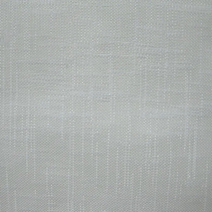 Elbersdrucke Bistrogardine Effecto - Weiß, 140 x 48 cm, 100 % Polyester - Nahaufnahme von grauem Textilgewebe mit dezenter Textur für vielseitige Designanwendungen.