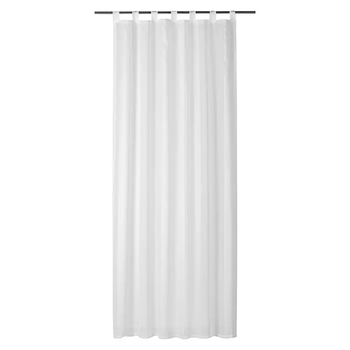 Elbersdrucke Schlaufenschal Lana - 140 x 255 cm, 100 % Polyester, Offwhite - Elegante, weiße Gardine mit Schlaufenaufhängung. Der lichtdurchlässige Stoff sorgt für eine angenehme Atmosphäre im Raum.