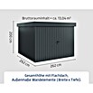 EcoStar Gerätehaus Euroline Trend EFD10 (Außenbreite inkl. Dachüberstand: 285 cm, Außentiefe inkl. Dachüberstand: 278 cm, Stahl, Anthrazitgrau, Doppeltür) | BAUHAUS