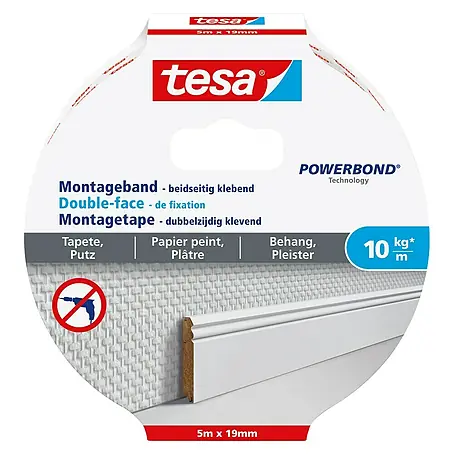 Tesa Powerbond Montageband für Tapete und Putz