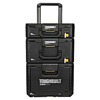 ToughBuilt StackTech Werkzeugkoffer-Set 3-tlg. (L x B x H: 50 x 56 x 83 cm, 3 -tlg., Räder)