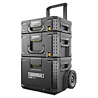 ToughBuilt StackTech Gereedschapskofferset (l x b x h: 50 x 56 x 83 cm, 3 -delig, Wielen)