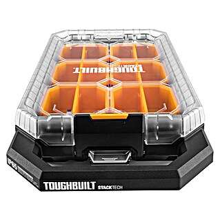 ToughBuilt StackTech Kleinteilmagazin (L x B x H: 9,4 x 26 x 4,7 cm, Kunststoff, Anzahl Fächer: 12 Stk.)