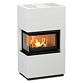 Kaminofen Integra Plus Line Links (8 kW, Raumheizvermögen: 229 m³, Weiß)