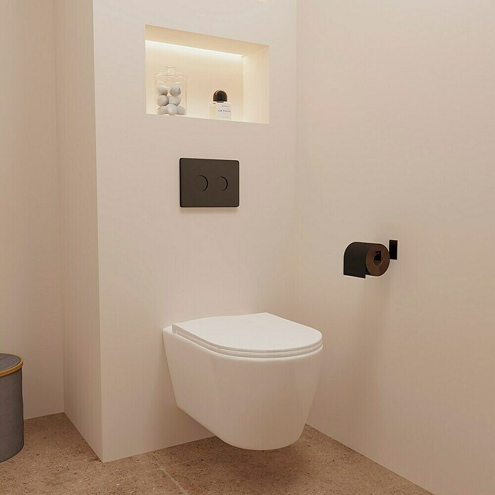 Taza de WC suspendida Pisa (Sin borde de descarga, Forma de descarga: Por separado, Salida WC: Horizontal, Blanco, Brillante) | BAUHAUS