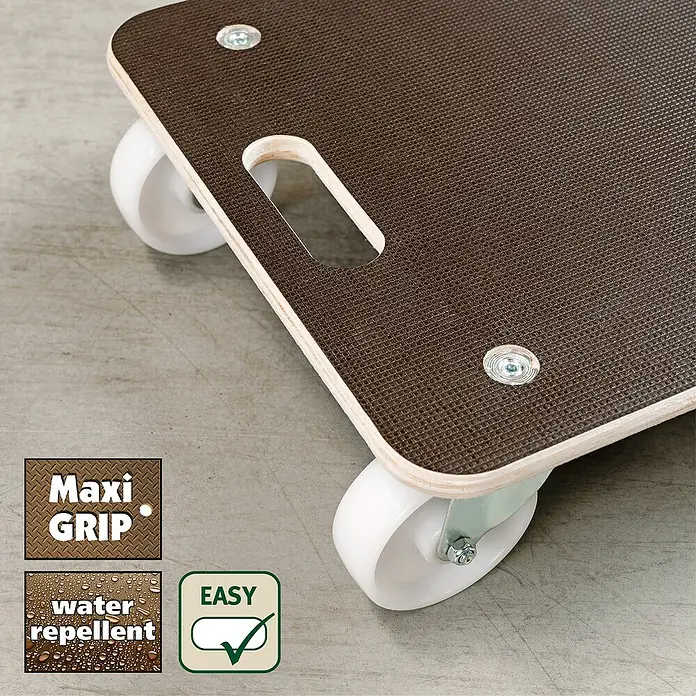 Wagner System Base con ruedas MM 1609 - L x An x Al: 57,5 x 29 x 11 cm, Capacidad de carga: 250 kg, Madera - Rodillo para muebles con asa práctica y ruedas robustas. Ideal para transportar fácilmente objetos pesados.