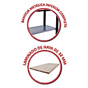 Simonrack Simonwork Banco de trabajo BT6L PRO Laminate (L x An: 75 x 150 cm, Altura de trabajo: 86,5 cm, Carga soportada: 1.300 kg, Azul) | BAUHAUS