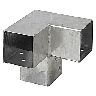 Plus Eckbeschlag für Zaunpfosten Cubic (Doppelt, Passend für: Holzpfosten 7 x 7 cm, Verbindungen)