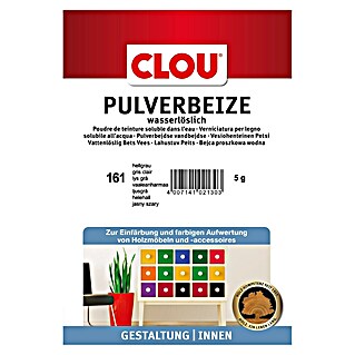 Clou Holzbeize Pulverbeize (Hellgrau, 5 g, Geeignet für: Alle Holzarten)