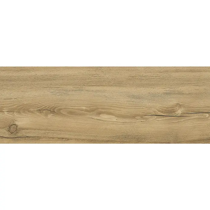 Living by Haro Hydrostar Designbodenmuster Lärche Lugano puro - 200 x 235 x 6,5 mm, Landhausdiele - Helle braune Holzmaserung mit ausgeprägten horizontalen Linien und natürlichen Ästen.