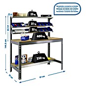 Simonrack Simonwork Werkbank (L x B x H: 91 x 61 x 144,5 cm, Grau)