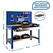 Simonrack Simonwork Werkbank (L x B x H: 61 x 91 x 144,5 cm, Blau)