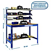 Simonrack Simonwork Werkbank (L x B x H: 91 x 61 x 144,5 cm, Blau)