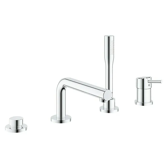 Grohe Concetto Badewannenrandarmatur - Chrom, Glänzend - Elegante, verchromte Armatur mit separater Handbrause und Griffen für ein luxuriöses Badezimmerdesign.