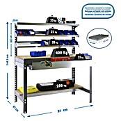Simonrack Simonwork Werkbank (L x B x H: 61 x 91 x 144,5 cm, Grau)