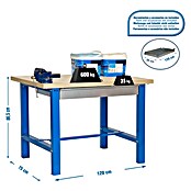 Simonrack Simonwork Werkbank (L x B x H: 75 x 120 x 86,5 cm, Blau)