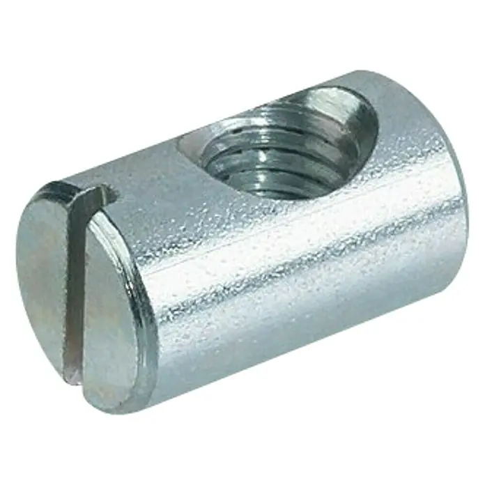 Häfele Perno de tuerca transversal - Ø x L: 12 x 20 mm, M 6 - Tuerca de ranura en T metálica, ideal para perfiles de ranura en T. Fabricada con precisión para conexiones seguras.