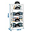 Simonrack Metall-Schwerlastregal Comfort Plus (L x B x H: 50 x 100 x 200 cm, Traglast: 100 kg/Boden, Anzahl Böden: 5 Stk., Weiß)