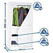 Simonrack Simonclick Estantería metálica Click & Keep (L x An x Al: 50 x 100 x 200 cm, Capacidad de carga: 150 kg/balda, Número de baldas: 3 ud., Blanco)