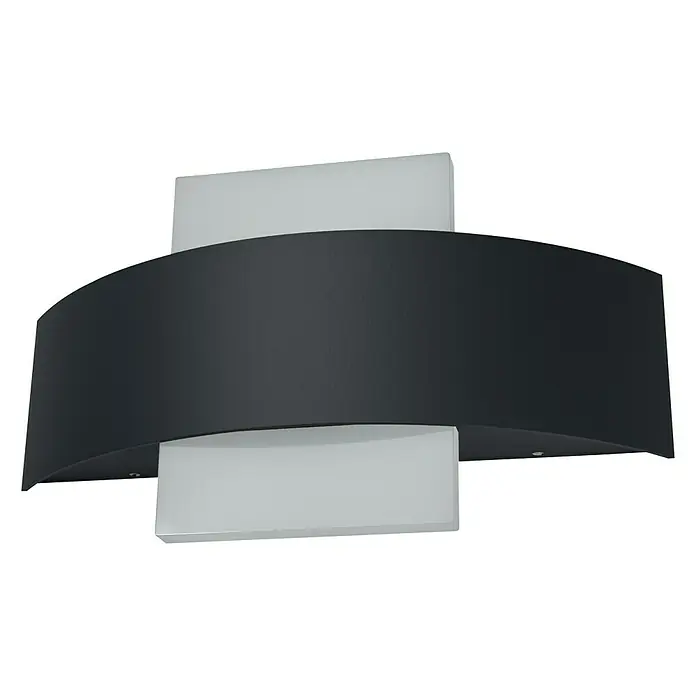 Ledvance LED-Außenwandleuchte Shield square - 11 W, 6 x 24 x 14,2 cm, Dunkelgrau, IP44, Square - Wandleuchte mit einem eleganten, geschwungenen Design in Schwarz und Weiß, die modernes Ambiente und indirektes Licht bietet.\n
