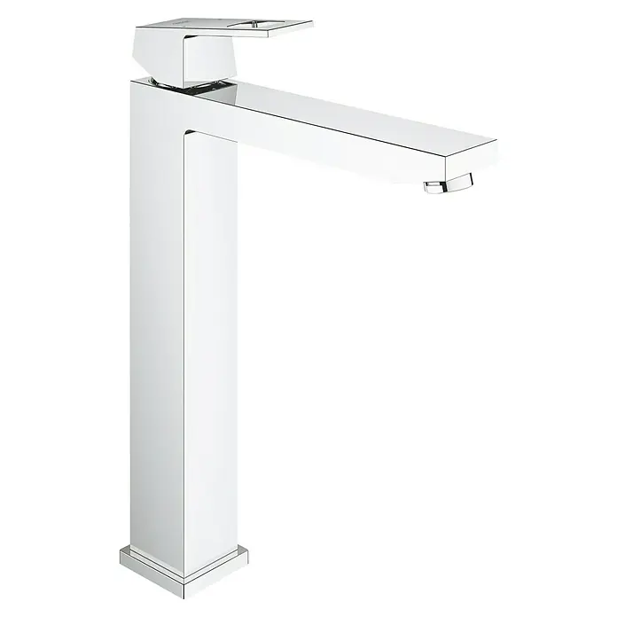 Grohe Eurocube Waschtischarmatur XL-Size - Chrom, Glänzend - Moderner, hochglanzpolierter Wasserhahn mit einem schlanken, rechteckigen Design für eine stilvolle Badezimmergestaltung.