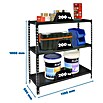 Simonrack Simonclick Metallregal Simonclick Super Plus (H x B x T: 100 x 110 x 50 cm, Traglast pro Boden: 200 kg, Anzahl Böden: 3 Stk., Stecken, Anthrazit/Anthrazit) | BAUHAUS