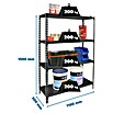 Simonrack Simonclick Metallregal Simonclick Super Plus (H x B x T: 150 x 110 x 50 cm, Traglast pro Boden: 200 kg, Anzahl Böden: 4 Stk., Stecken, Anthrazit/Anthrazit) | BAUHAUS