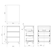 Conjunto de mueble de baño Inter (Ancho: 60 cm, Nebraska, 3 pzs.) | BAUHAUS