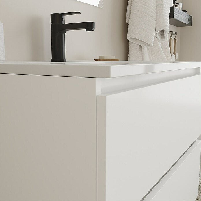 Conjunto de mueble de baño Inter F39 (L x An x Al: 39 x 100 x 85,1 cm, Blanco, 3 pzs.) | BAUHAUS